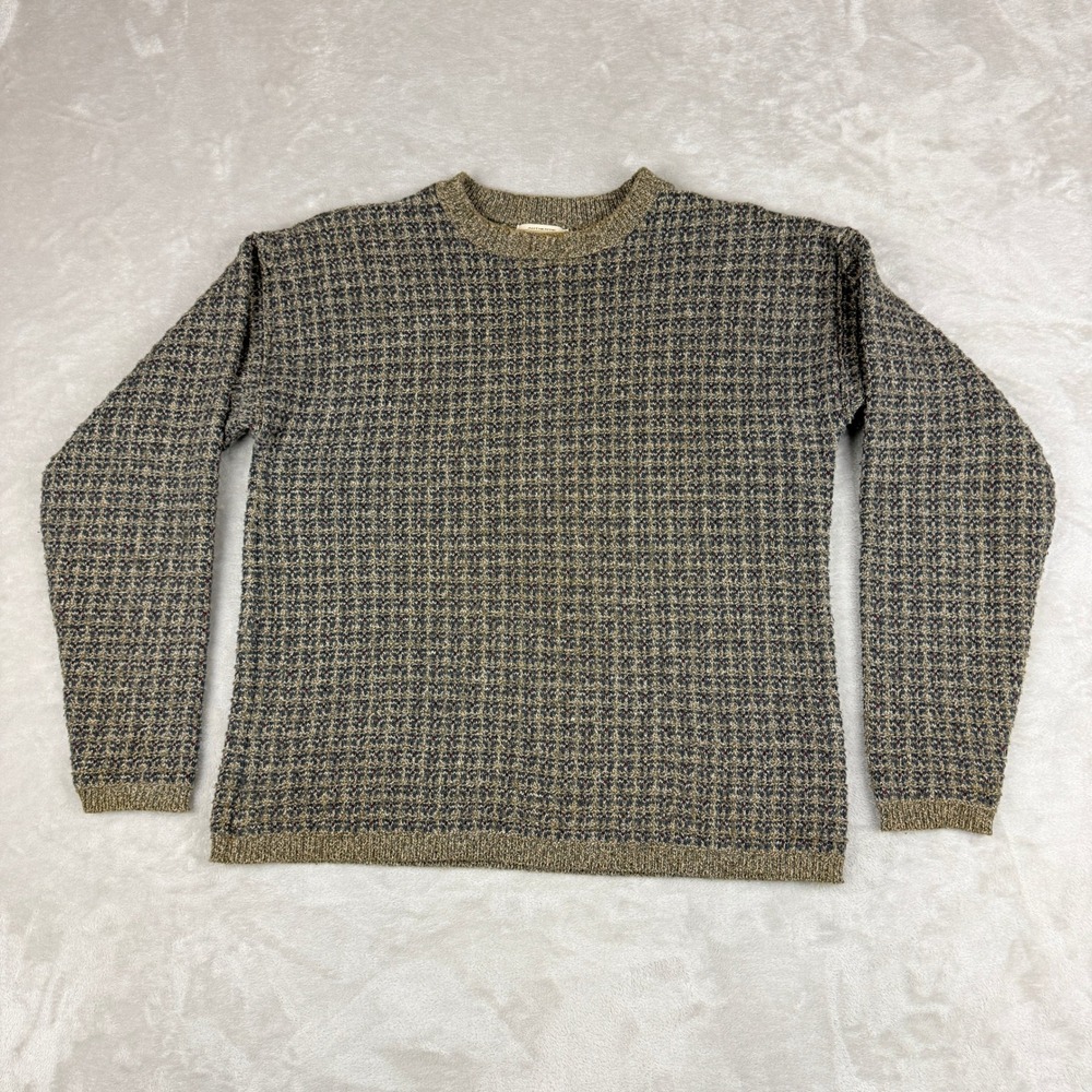 Vintage St Johns Bay Cosby Sweater Mens M Multicolor Textured Crewneck USA 90s